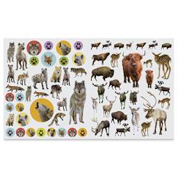 Eyelike Wild Animals Reusable Stickers, Page