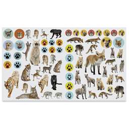 Eyelike Wild Animals Reusable Stickers, Inside Book