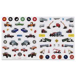 Eyelike Trucks Reusable Stickers, Page