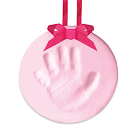Pearhead Babyprints Keepsake - Pink Keepsake Ornament with Red Bow