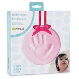 Pearhead Babyprints Keepsake - Front of package of Pink Keepsake