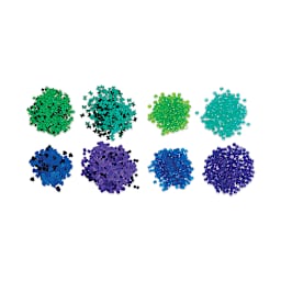 Jillibean Soup Sequins and Jewels - Cool Colors, Pkg of 8, inside of packaging. 