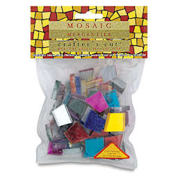 Crafter's Cut Pre-Cut Mirror Tiles - Assorted, 8 oz (front of packaging)