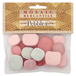 Mosaic Mercantile Glass Pebble Tiles - Red, 4 oz, front of packaging