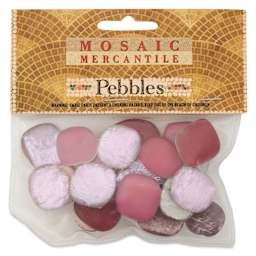 Mosaic Mercantile Glass Pebble Tiles - Rose, 4 oz, front of packaging