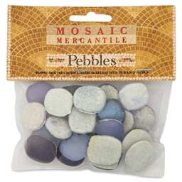 Mosaic Mercantile Glass Pebble Tiles - Purple, 4 oz, front of packaging