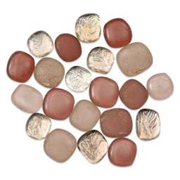Mosaic Mercantile Glass Pebble Tiles - Taupe, 4 oz, out of packaging
