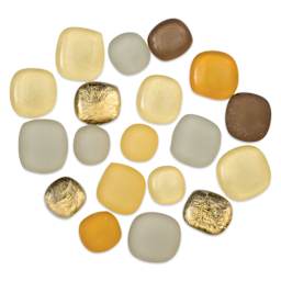 Mosaic Mercantile Glass Pebble Tiles - River Stone, 4 oz, out of packaging
