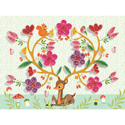 Djeco Le Grand Artist Spiral Seasons Quilling Kit - Completed artwork shown