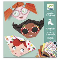 Djeco Origami Kit - Pretty Faces (Front of packaging)