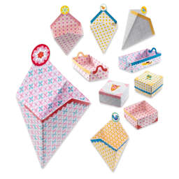 Djeco Origami Kit - Small Boxes - finished examples