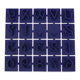 Milestones Mosaic Stone Stamps - Victorian Letters and Numbers (U-Z, Punctuation marks, 0-9)