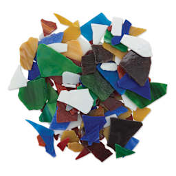 Milestone Mosaic Stained Glass Pieces - Loose mound of Primary Colors Mix