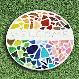 Diamond Tech Stepping Stone Mold - Sample Artwork, Circle