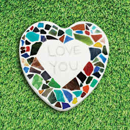 Diamond Tech Stepping Stone Mold - Sample Artwork, Heart