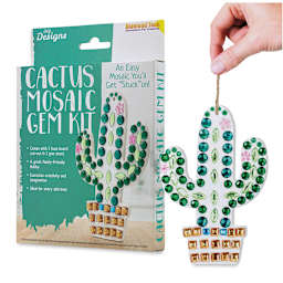 DIY Designs Mosaic Gem Kit - Cactus (Sample Artwork)