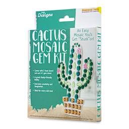 DIY Designs Mosaic Gem Kit - Cactus (Front of packaging.)