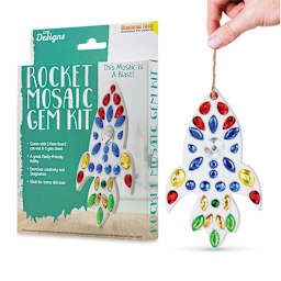 DIY Designs Mosaic Gem Kit - Rocket Ship (Sample Artwork)