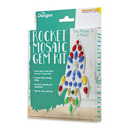 DIY Designs Mosaic Gem Kit - Rocket Ship (Front of packaging.)
