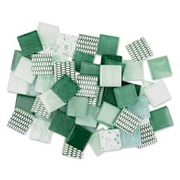Mosaic Mercantile Patchwork Tiles - Grass/Mint Green, 6 oz