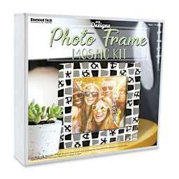 DIY Designs Photo Frame Mosaic Kit - Black/White, 6" x 6"