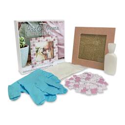 DIY Designs Photo Frame Mosaic Kit - Coral, 6" x 6", Kit Contents