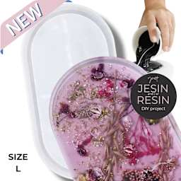 Colorberry Trinket Tray Silicone Mold - Large - close-up of finished example