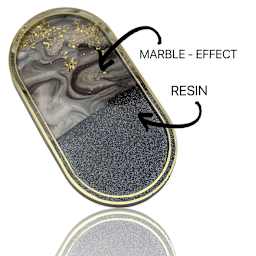 Colorberry Jesmonite Casting Compound (example tray using a marble effect and resin)