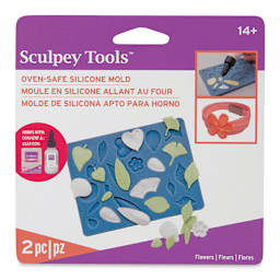 Sculpey Oven Safe Flowers Mold (front of package)