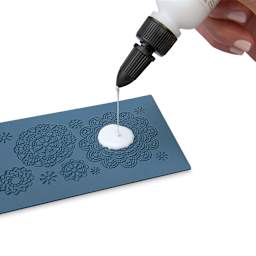 Sculpey Oven Safe Mandala Mold (Liquid Sculpey being applied to mold)