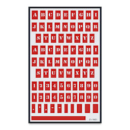 Armour Over ‘N’ Over Glass Etching Stencil - Small Letters