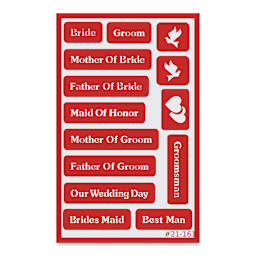 Armour Over ‘N’ Over Glass Etching Stencil - Wedding