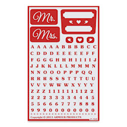 Armour Over ‘N’ Over Glass Etching Stencil - Reverse Mr and Mrs
