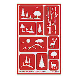 Armour Over ‘N’ Over Glass Etching Stencil - Landscapes