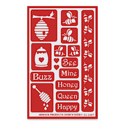Armour Over ‘N’ Over Glass Etching Stencil - Bees