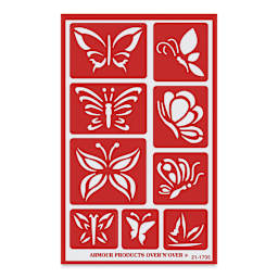 Armour Over ‘N’ Over Glass Etching Stencil - Butterflies