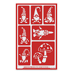 Armour Over ‘N’ Over Glass Etching Stencil - Gnomes