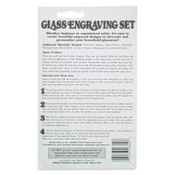 Armour Glass Engraving Set, back of the packaging