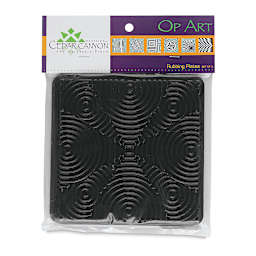 Cedar Canyon Rubbing Plates - Front view of package of Op Art design plates