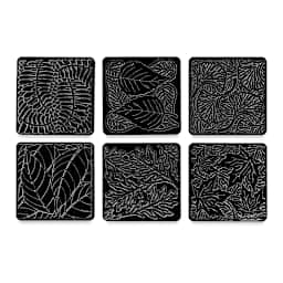 Cedar Canyon Rubbing Plates - Front view of 6 Leaves design plates