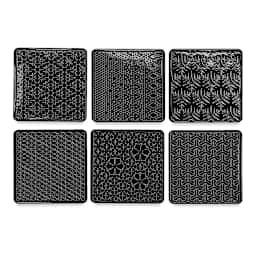 Cedar Canyon Rubbing Plates - Front view of 6 Triangles design plates