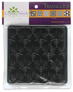 Cedar Canyon Rubbing Plates - Front view of package of Triangles design plates