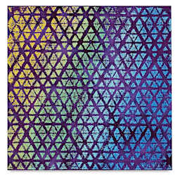 Cedar Canyon Rubbing Plates - Finished art using 1 Triangles design
