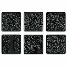 Cedar Canyon Rubbing Plates - Front view of 6 Kaleidoscope design plates