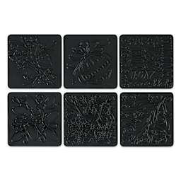 Cedar Canyon Rubbing Plates - Front view of 6 Holiday design plates