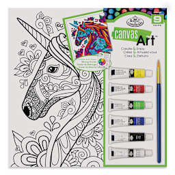 Royal & Langnickel Canvas Art Painting Kits - Front of Unicorn Package
