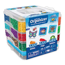 Flycatcher smART Pixelator Organizer - Left angled view of package with label
