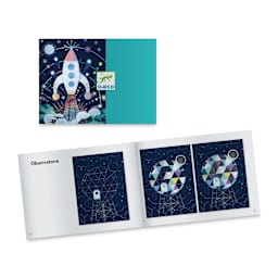 Djeco Petit Gift Scratch Board Kit - Cosmic Mission (Instruction booklet)