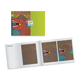 Djeco Petit Gift Scratch Board Kit - Dinosaurs (Instruction booklet)