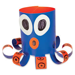 Roylco Tube Craft Set - Completed Decorated Octopus Tube
